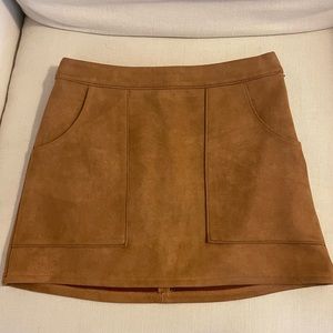 Brown Suede Skirt